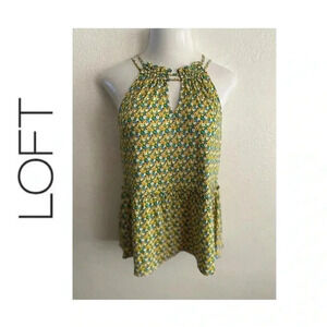 🆕Loft Floral Peplum Tank Top S🆕